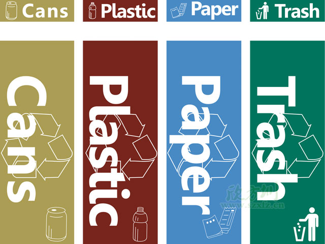 垃圾桶圖標及分類標識有哪些？